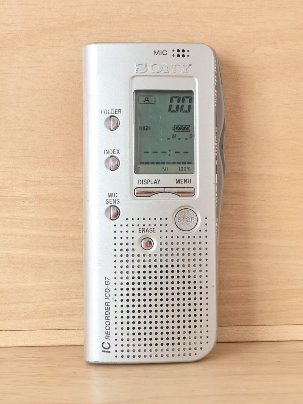 Sony ICD-B7 Digital Voice Recorder Handheld with Built-in Mic and Speaker
